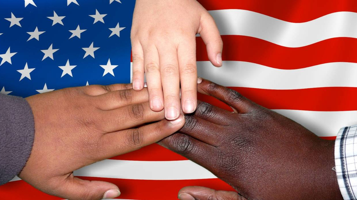 displaying the american flag