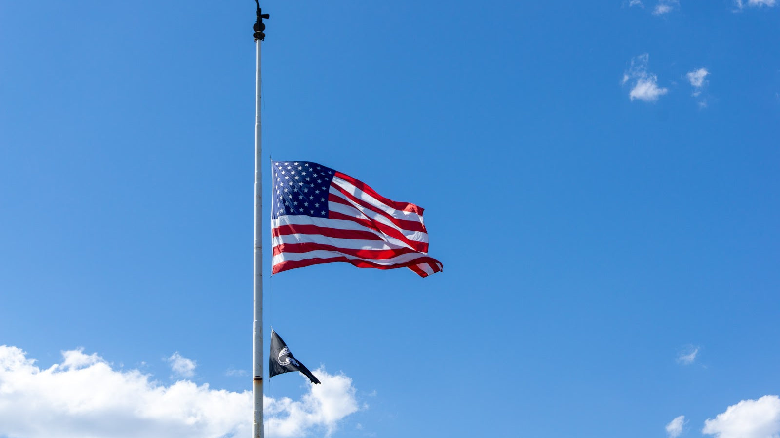 flag with red & white stripes
