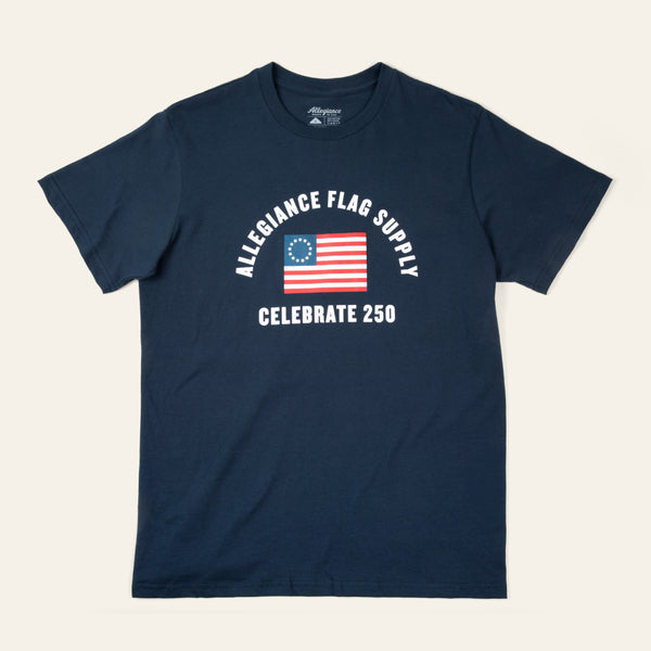 made in usa navy tee