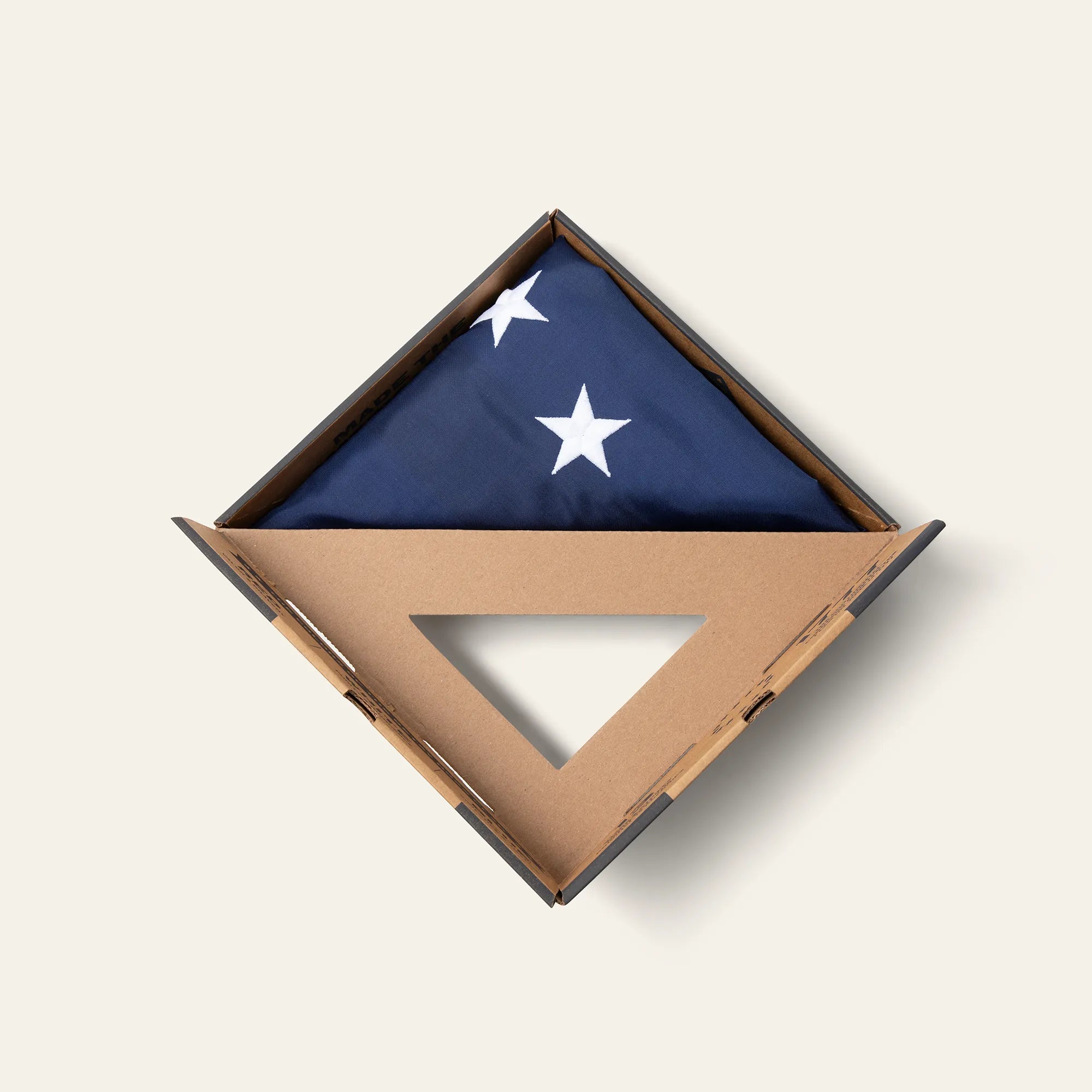 Betsy Ross Flag folded into Triangle