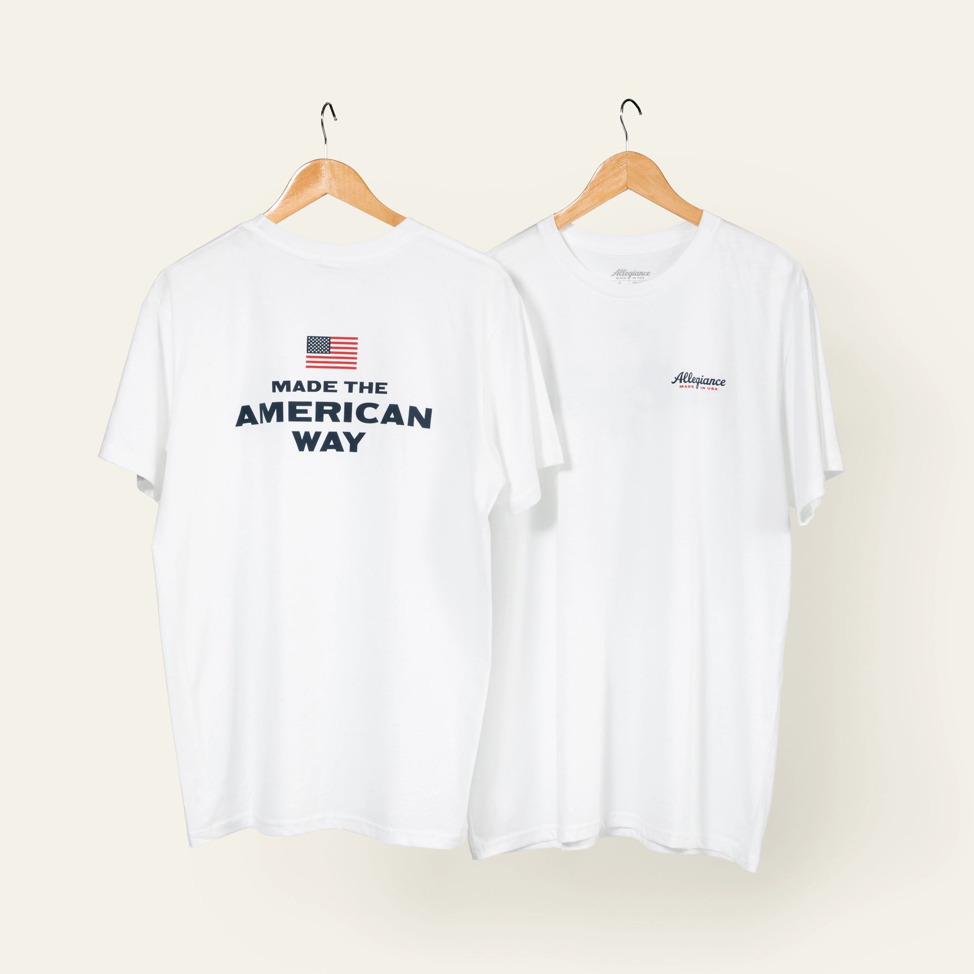 American made white tee