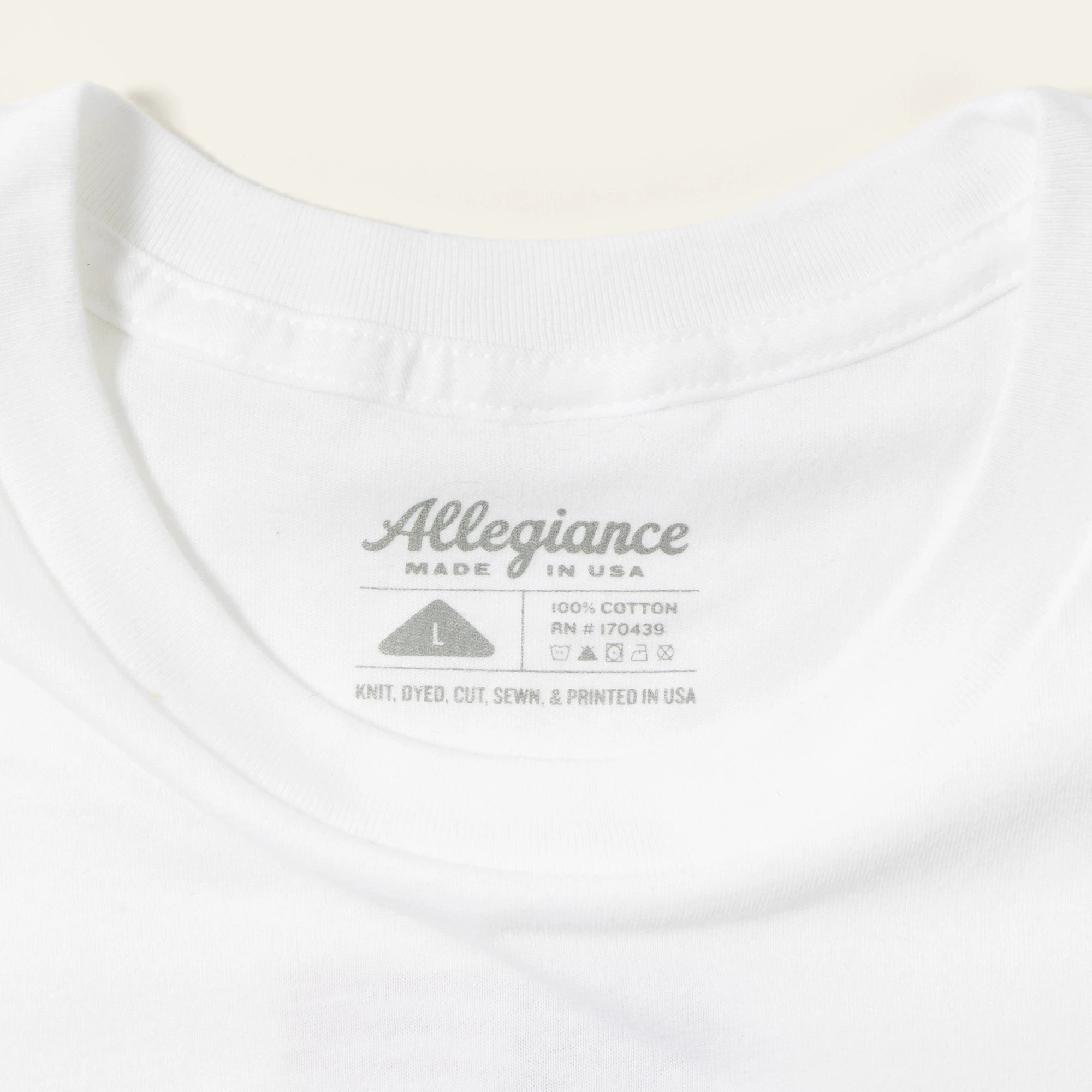 American made white tee