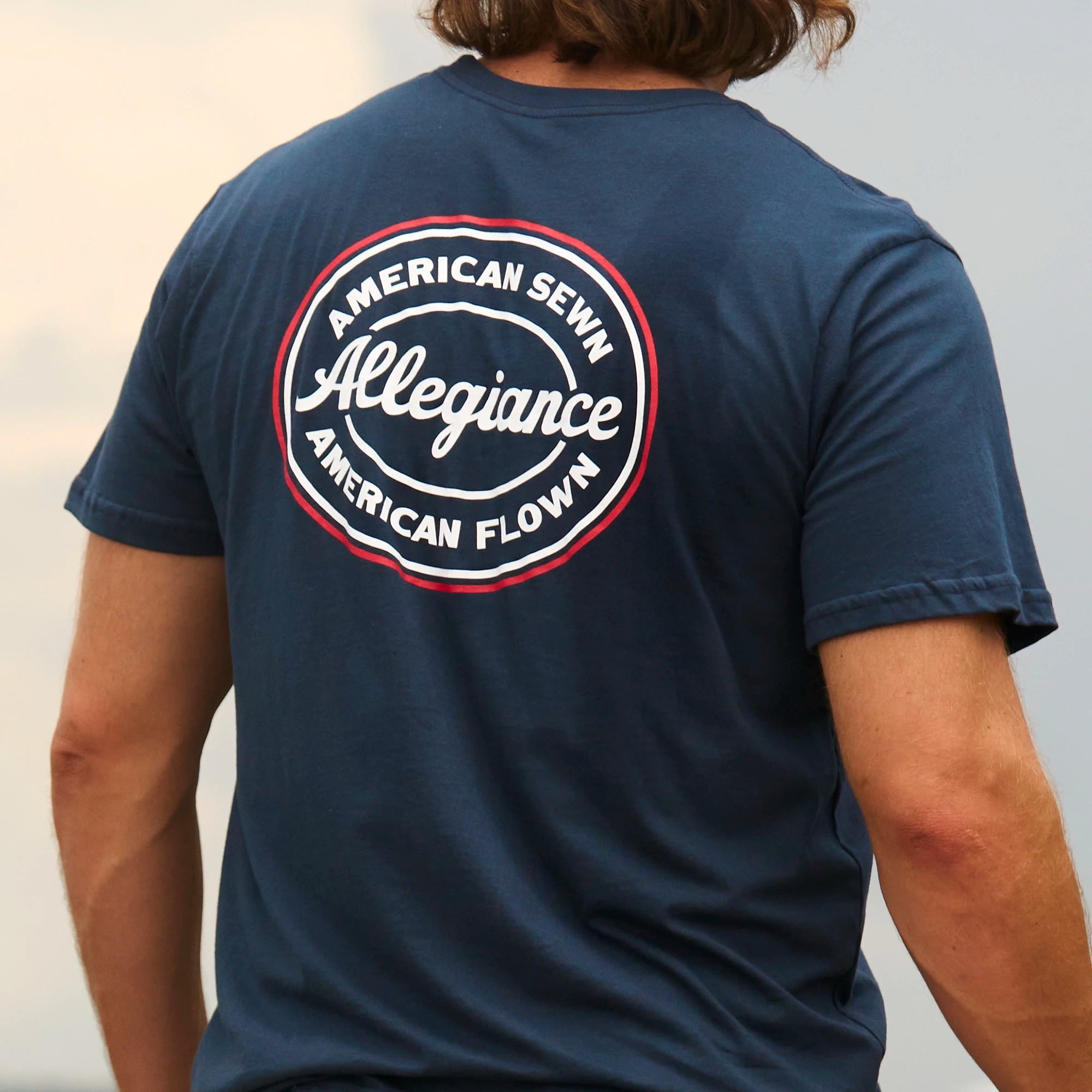 American made navy tee