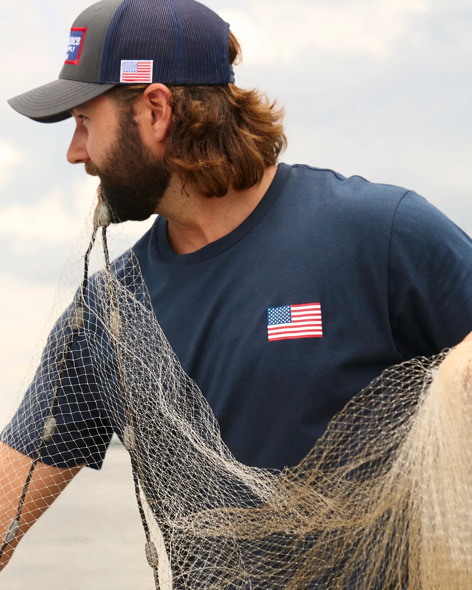 American made navy tee