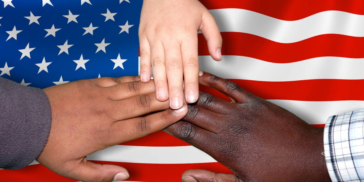 displaying the american flag