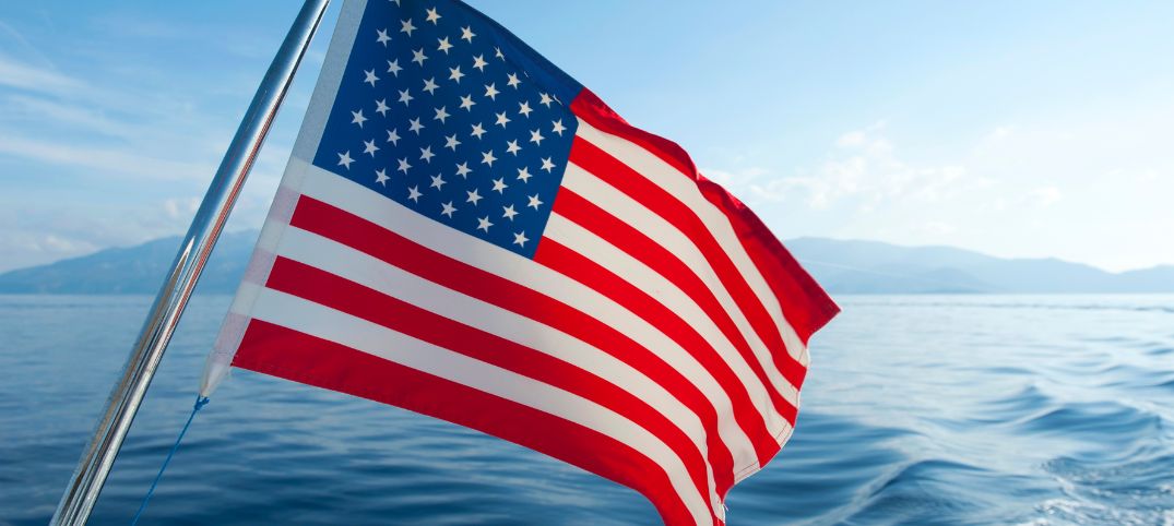 American flag for boat
