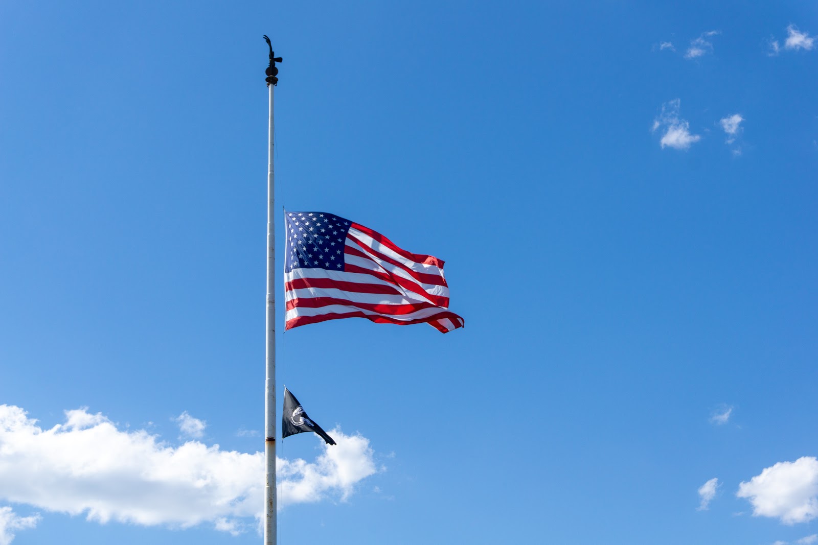 flag with red & white stripes