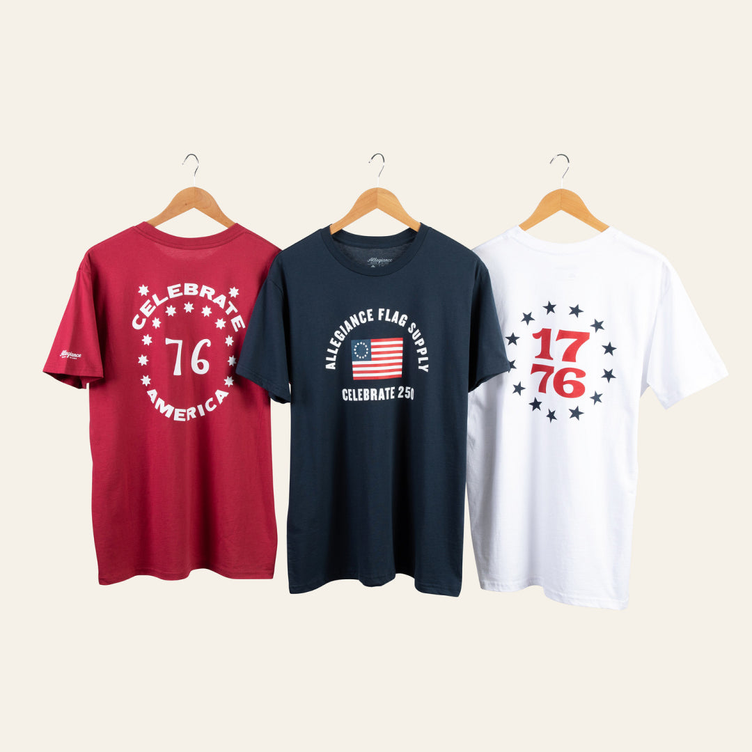 made in usa red white and blue tees