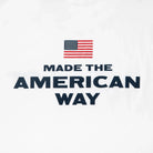 American made white tee