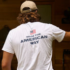 white American flag t-shirt