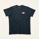 American made USA flag navy tee