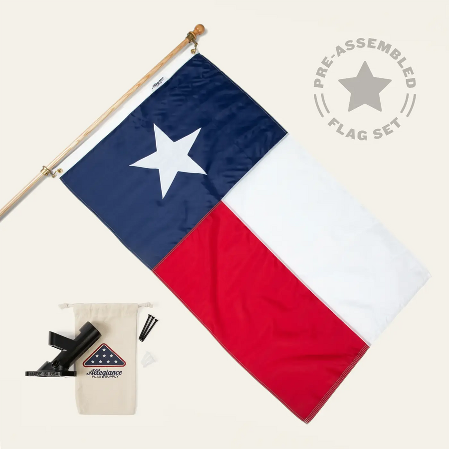 3' x 5' Texas Flag Set