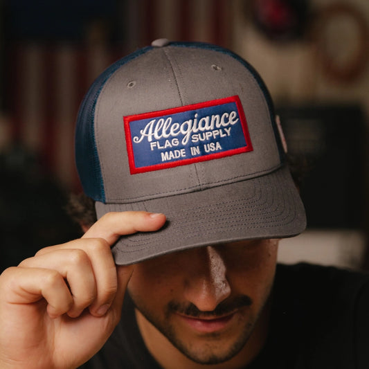 American flag trucker hat