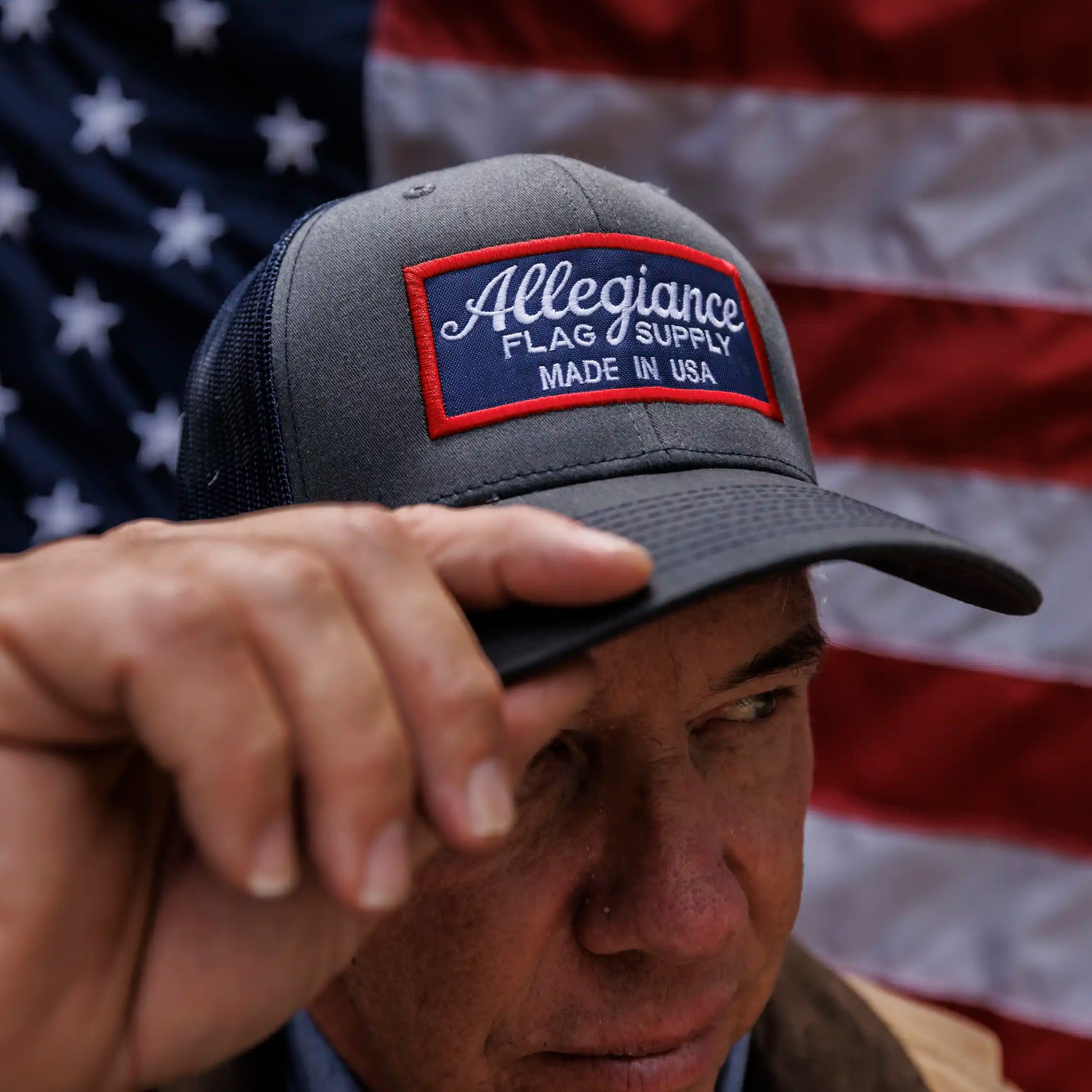 american flag trucker hat