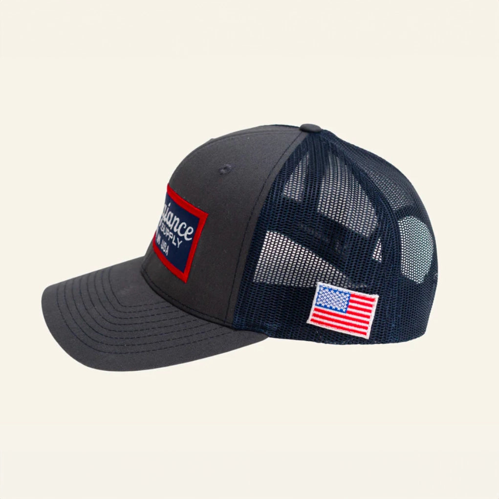 American flag trucker hat